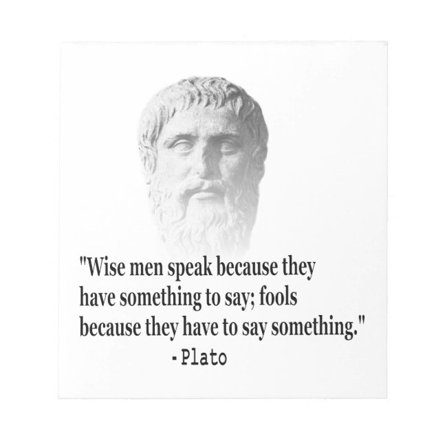 Quote By Plato Notepad (Front)