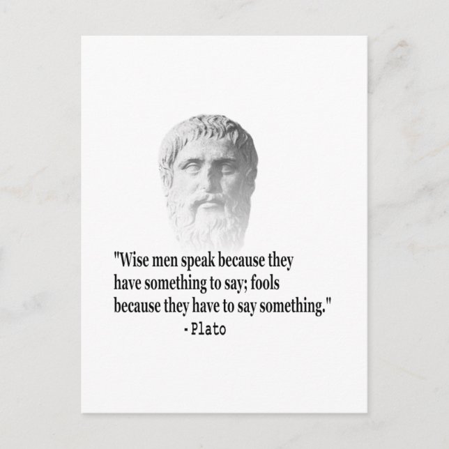 Quote By Plato Postcard (Front)