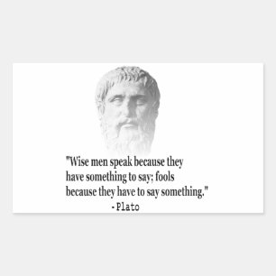Quote By Plato Rectangular Sticker