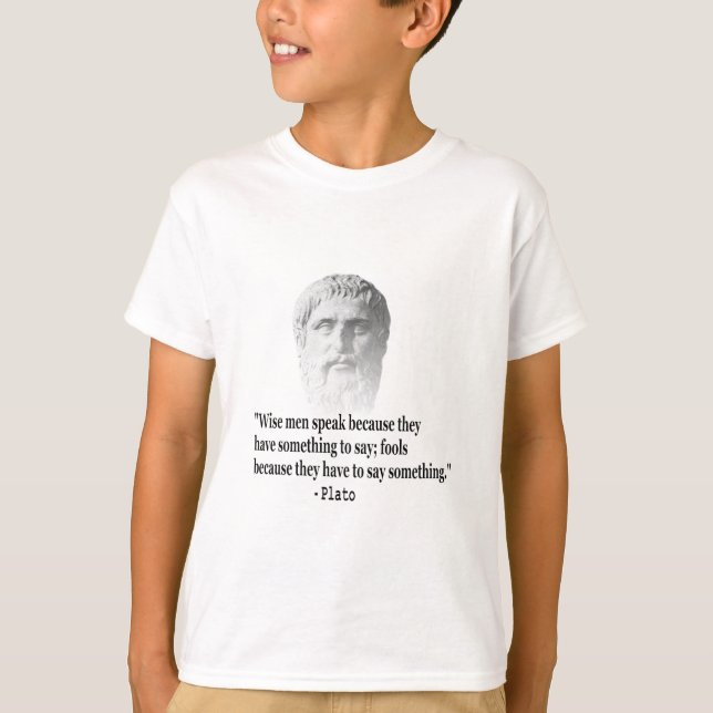 Quote By Plato T-Shirt (Front)
