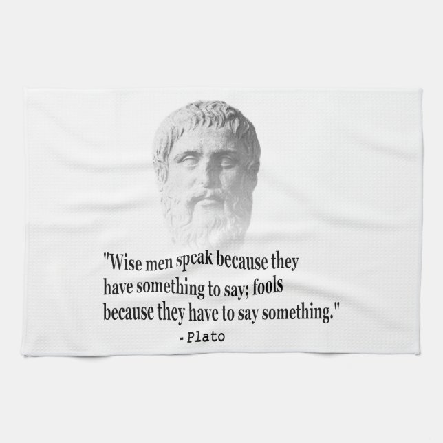 Quote By Plato Tea Towel (Horizontal)