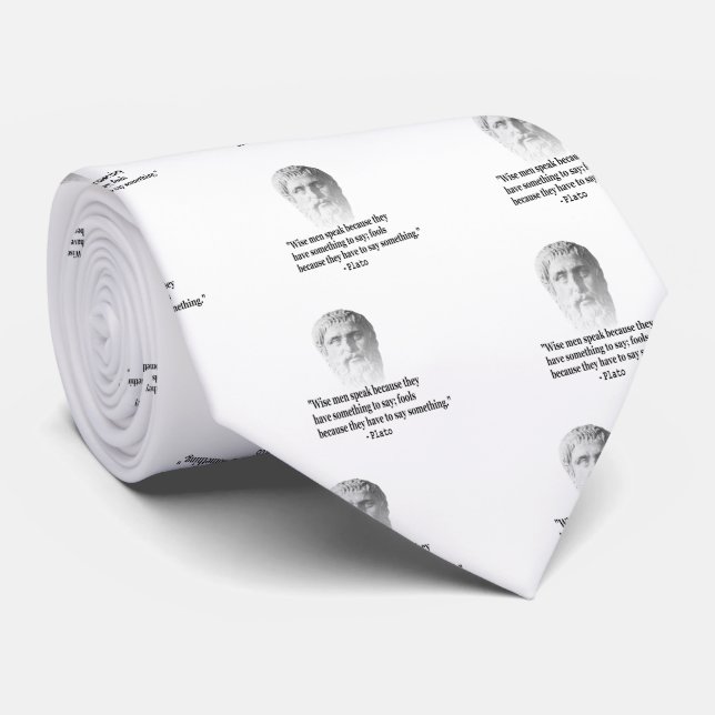 Quote By Plato Tie (Rolled)