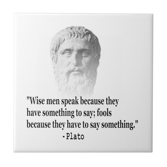 Quote By Plato Tile (Front)
