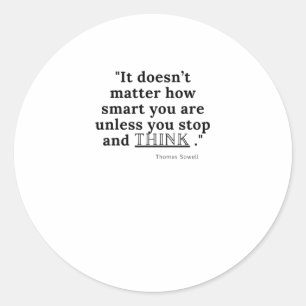 Quote classic round sticker