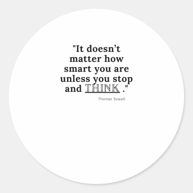 Quote  classic round sticker (Front)