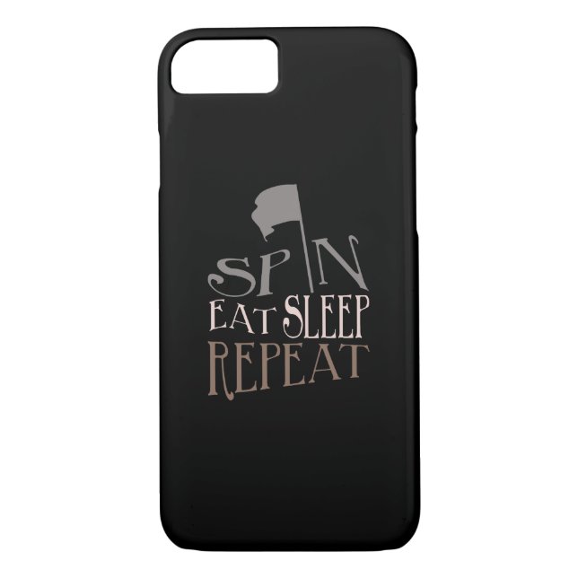 Quote Colour Guard Spin Eat Sleep Repeat Case-Mate iPhone Case (Back)