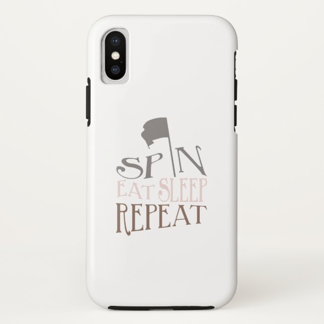 Quote Colour Guard Spin Eat Sleep Repeat Case-Mate iPhone Case (Back)