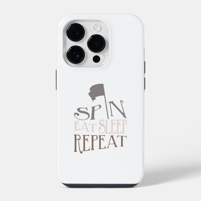 Quote Colour Guard Spin Eat Sleep Repeat iPhone Case (Back)