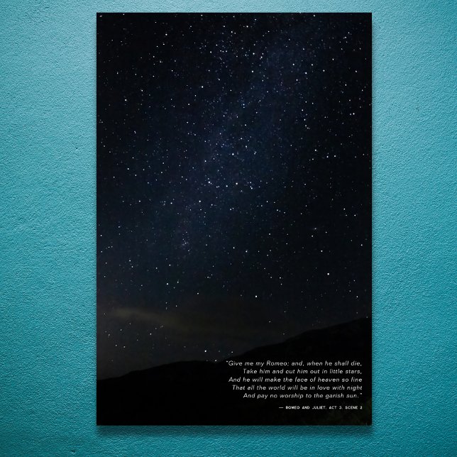 Quote Contemporary Minimalist Starry Night Poster (Creator Uploaded)