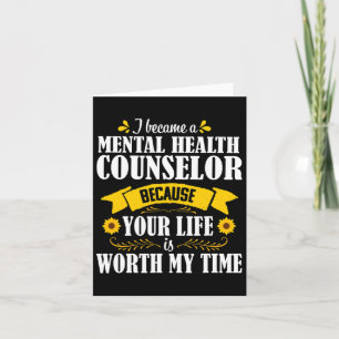 Quote Cute Mental Health Counsellor Counseling  Card