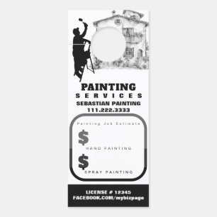 *~* Quote Estimate Exterior House Painting QR Door Hanger