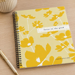 Quote Focus On The Good Floral Pattern Notebook