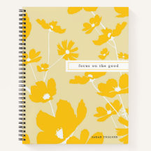 Quote Focus On The Good Floral Pattern Notebook