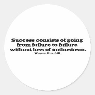 Quote for Success Classic Round Sticker