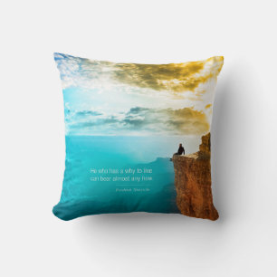 Quote Friedrich Nietzsche Nature Adventure Nature Cushion