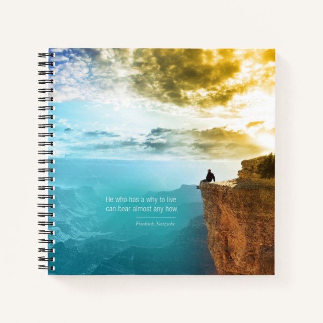 Quote Friedrich Nietzsche Nature Adventure Nature Notebook (Front)