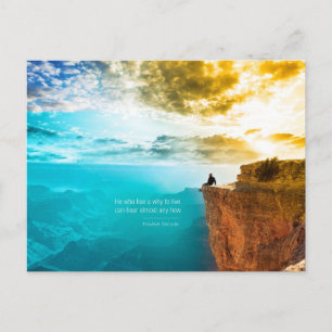 Quote Friedrich Nietzsche Nature Adventure Nature Postcard