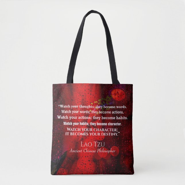 Quote from ancient Chinese philosopher Tote Bag (Front)
