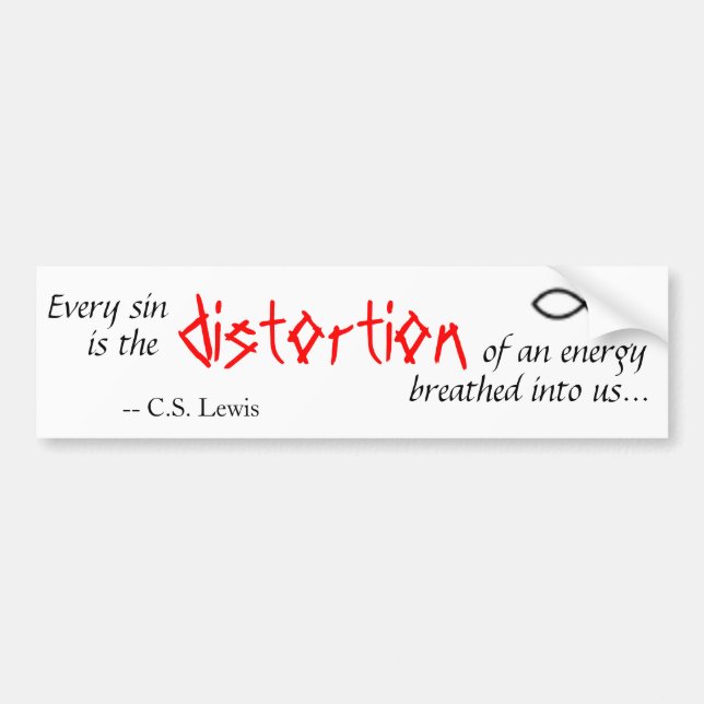 Quote from C.S. Lewis Bumper Sticker (Front)