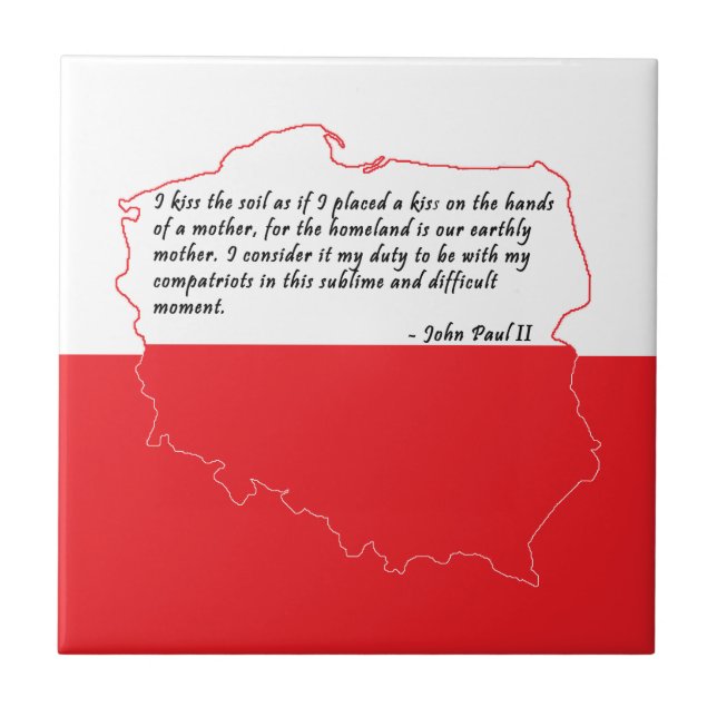 Quote From Pope John Paul II Tile (Front)