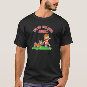 Quote Girl Likes Saving Animals Cats Dogs Adoption T-Shirt