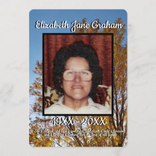 Quote Golden Leaf Fall Tree Background Funeral    Programme