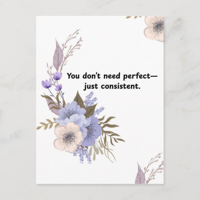 Quote  holiday postcard (Front)