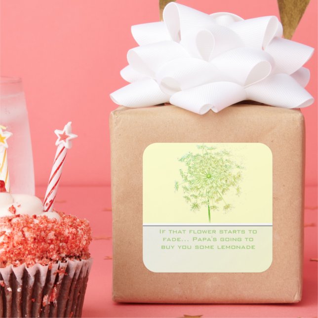 Quote  If that Flower Starts to Fade. I will buy u Square Sticker (Party)