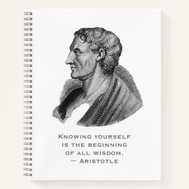 Quote Knowing Yourself Philosopher Aristotle Notebook (Front)