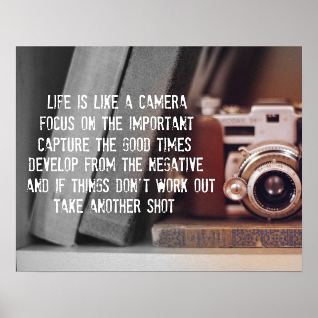 Quote: Life is like a Camera Poster (Front)