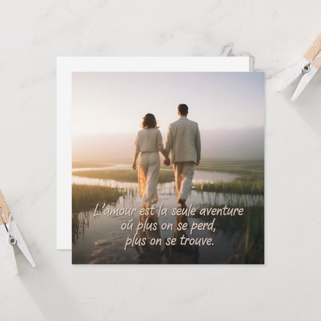 Quote - Love and Adventure Card (Front/Back In Situ)