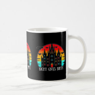 Quote Night Gives Birth - Vampire Castle Graphic Coffee Mug