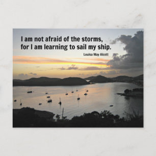 Quote of courage and strength postcard