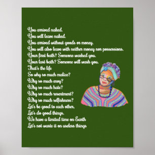 quote of life print impression encadre