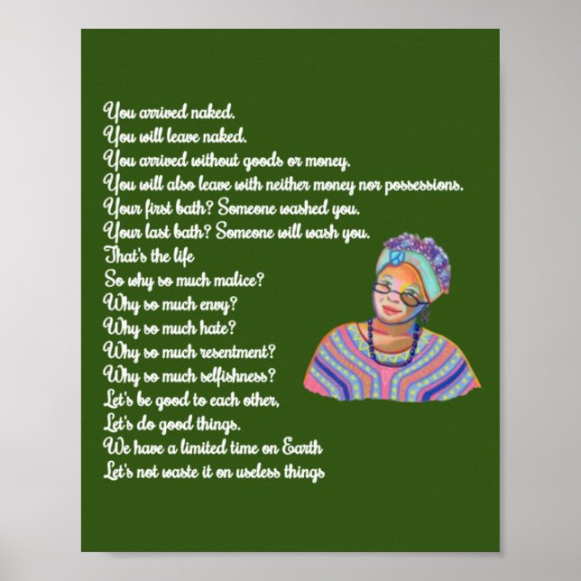 quote of life print  impression encadre  (Front)