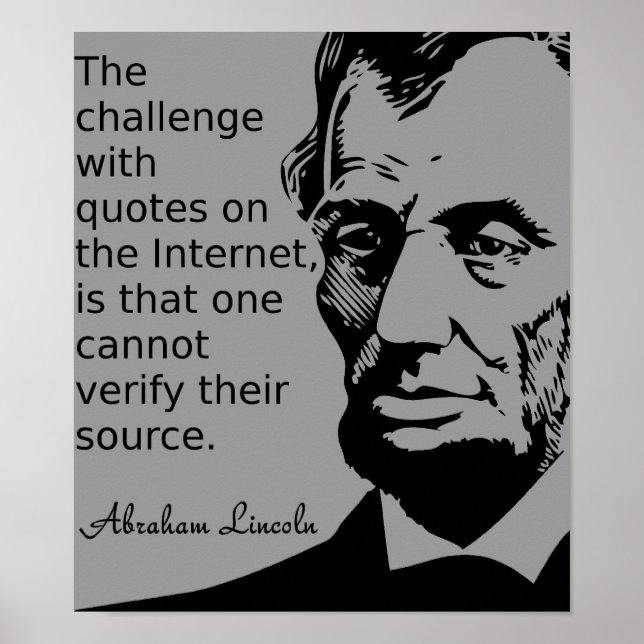 Quote of Lincon Poster (Front)