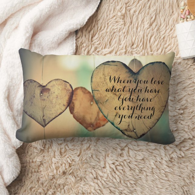 Quote of Love and Gratitude Throw Pillow (Blanket)