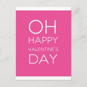 Quote: OH Happy Valentine's Day Holiday Postcard