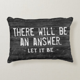 Quote On Black Wood Decorative Cushion