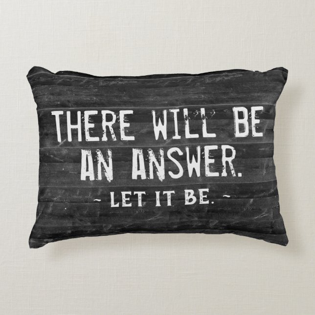 Quote On Black Wood Decorative Cushion (Front)
