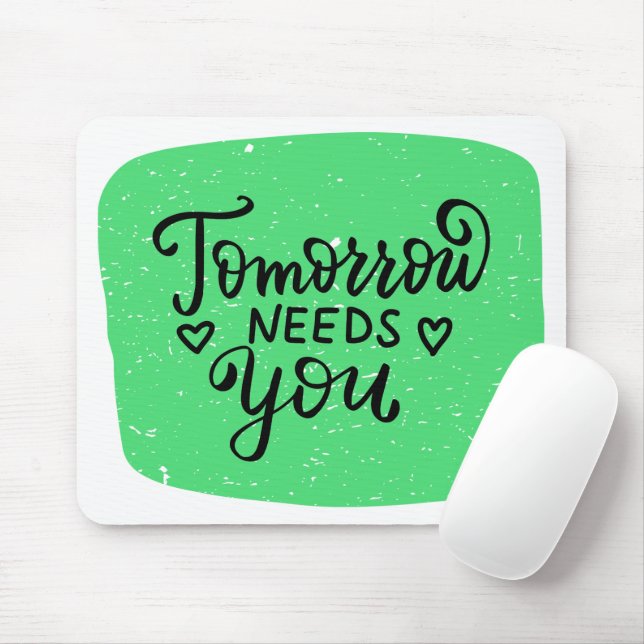 Quote on Green Mouse Mat (With Mouse)