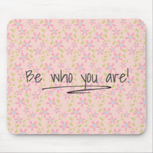 Quote on Posy Pattern Mouse Mat