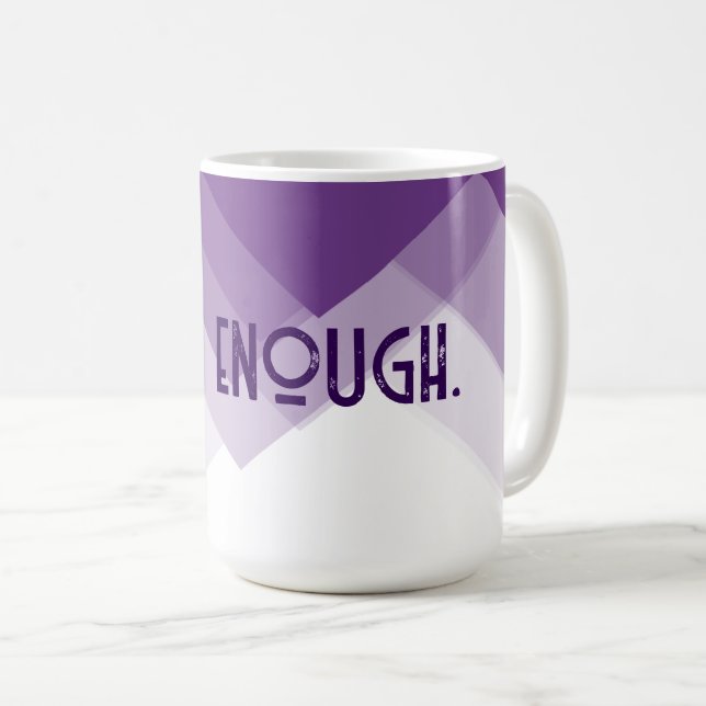 Quote On Purple Abstract Coffee Mug (Front Right)