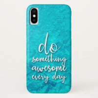 Quote on Water Print iPhone X Case