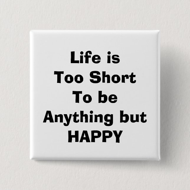 quote, parenting 15 cm square badge (Front)