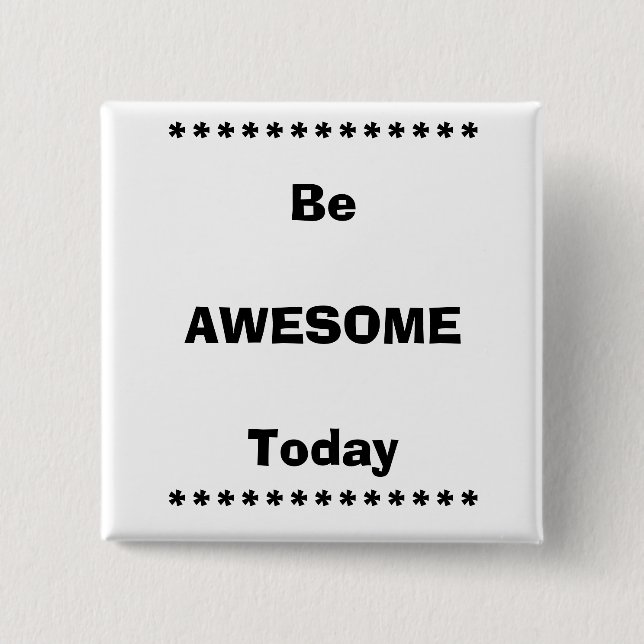 quote, parenting 15 cm square badge (Front)