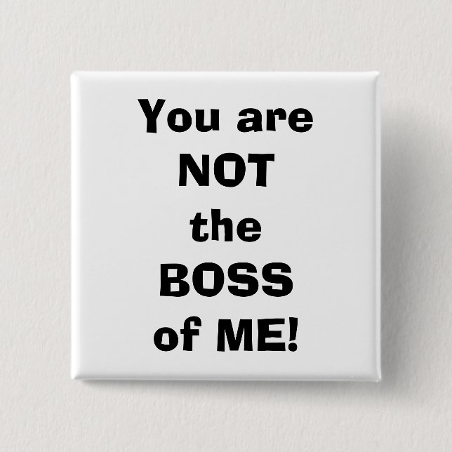quote, parenting 15 cm square badge (Front)