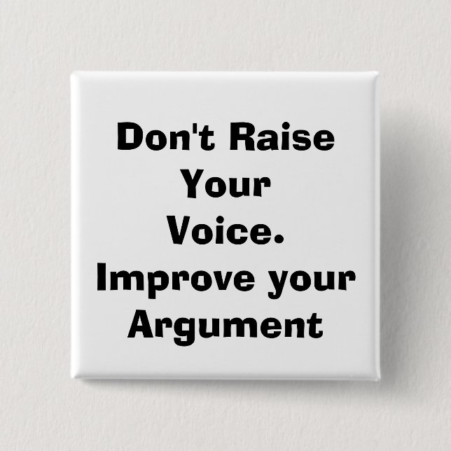 quote, parenting 15 cm square badge (Front)