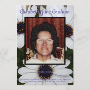 Quote Photo African Daisies Background Funeral Programme