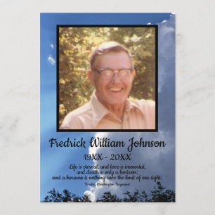 Quote Photo Cloud Background Funeral  Program Programme